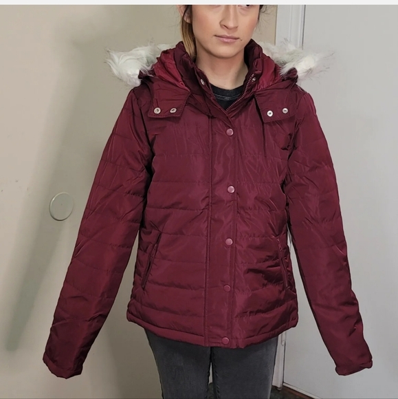Ambiance Other - Burgundy junior size Small jackets, full zip hood